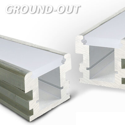 LED Montageprofil GROUND-OUT10, befahrbar, Alu Natur L: 200cm