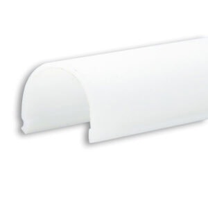 Abdeckung rund, milky für Profil WING, L: 200cm