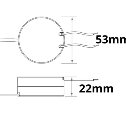 LED Trafo 12V/DC, 0-8W, runde Bauform, SELV