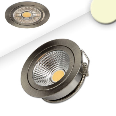 LED Einbaustrahler COB mit Reflektor, 5W, 60°, nickel geb., warmweiß