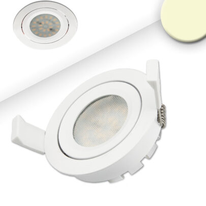 LED Einbaustrahler, weiß, 8W SMD, 120°, rund, warmweiß, dimmbar