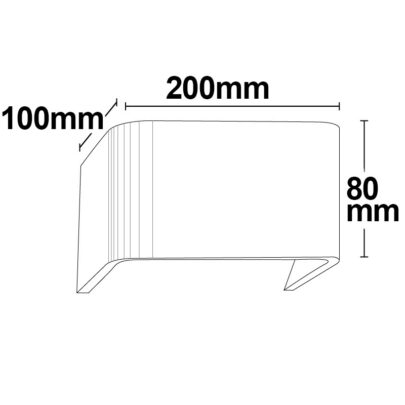 LED Wandleuchte Up&Down 6W, IP40, weiß, warmweiß