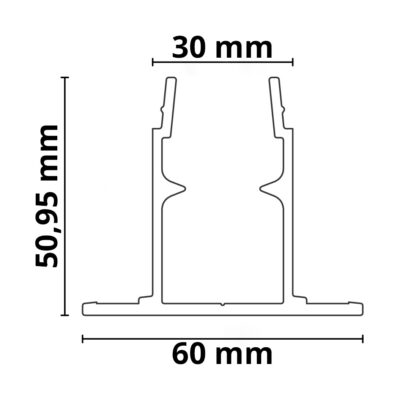 Montageschiene MR3 inkl. Montagefuß für Outdoor, 100cm