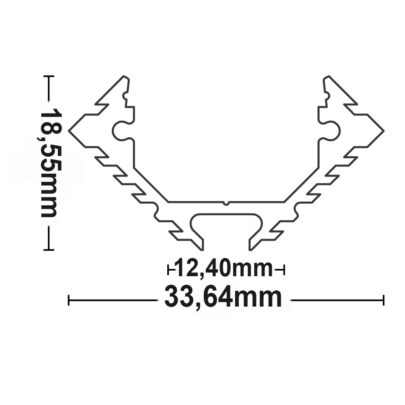 LED Eckprofil CORNER12 Aluminium eloxiert, 200cm