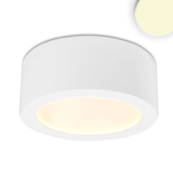 LED Aufbauleuchte LUNA 8W, weiß, rund, DN106,5, indirektes Licht, warmweiß, dimmbar