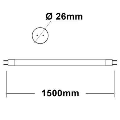 T8 LED Röhre Nano+, 150cm, 22W, neutralweiß