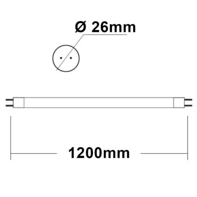 T8 LED Röhre Nano+, 120cm, 18W, warmweiß