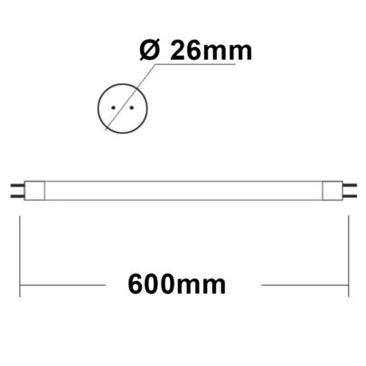 T8 LED Röhre Nano+, 60cm, 9W, kaltweiß