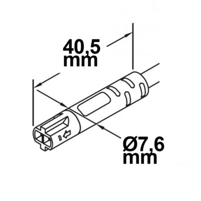 Mini-Plug Anschlusskabel male, 1m, 2×0,75, IP54, weiß-grün, max. 48V/6A