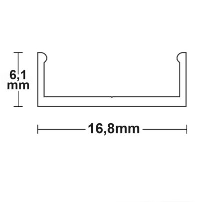 Befestigungsleiste für Montageprofile, 200cm