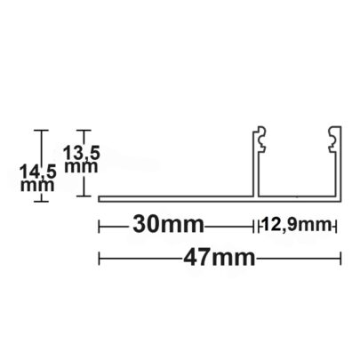 LED Trockenbauprofil Abschluss, 300cm