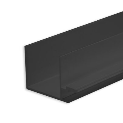 LED Trockenbauprofil Schattenfuge 8, schwarz eloxiert RAL 9005 200cm