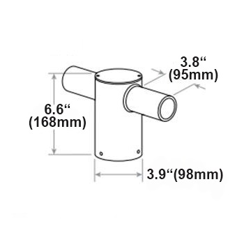 Mastadapter 2-fach für Street Light HE75-115, 65-80mm Innendurchmesser