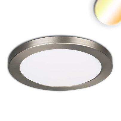 LED Aufbau/Einbauleuchte Slim Flex, 18W, nickel gebürstet, ColorSwitch 3000|3500|4000K