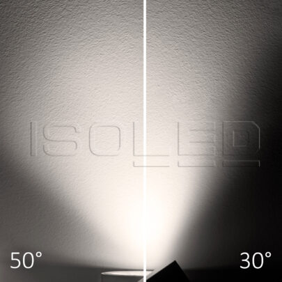 3-Phasen Schienen-Strahler fokussierbar, 35W, 30°-50°, schwarz matt, 3500K, CRI92