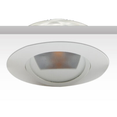 LED Einbaustrahler asymmetrisch COB, weiß, 8W, 50°, IP44, rund, neutralweiß, dimmbar