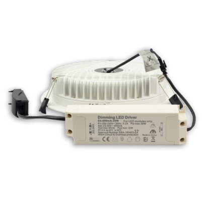 LED Downlight blendungsreduziert, 35W, rund, DN280, CRI90, Switch 3000|3500|4000K, dimmbar