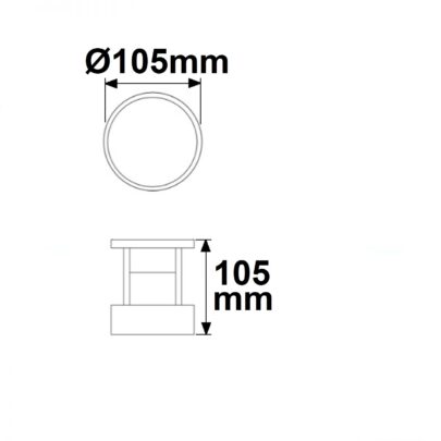 LED Leuchte Poller-5, 6W, sandschwarz, warmweiß