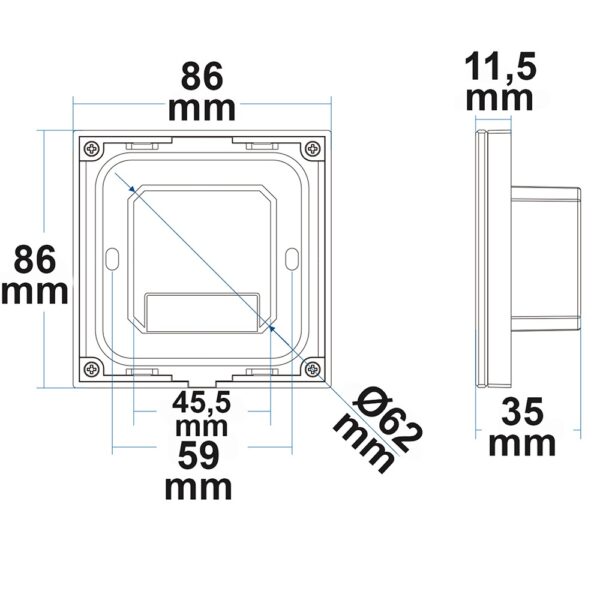 Sys-Pro 1 Zone Touch/Funk-Dimmer 230V weiß, 360VA, Phasenan-/Abschnitt wählbar