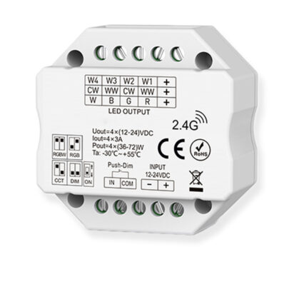 Sys-Pro Push/Funk Mesh PWM-Dimmer, 1-4 Kanal, 12-24V DC 4x3A