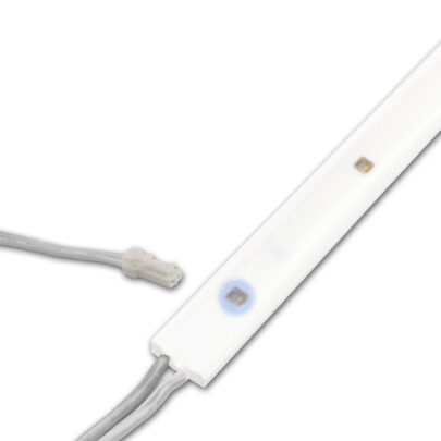 LED UV-C MiniAMP Flexband 270nm, 12V DC, 12W, IP54, 116cm, weiß, eins. Kabel + maleAMP, 24 LED/m