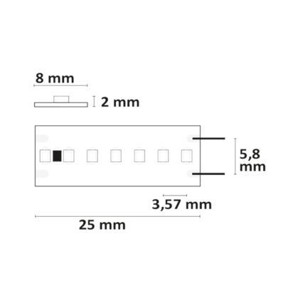 LED CRI930 Linear8 Flexband, 24V DC, 15W, IP20, 3000K, 5m Rolle, 280 LED/m