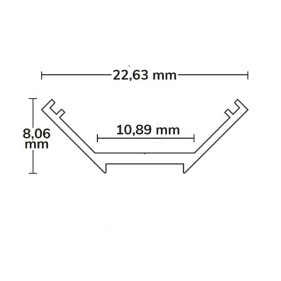 LED Eckprofil CORNER10 SLIM Aluminium eloxiert, 300cm