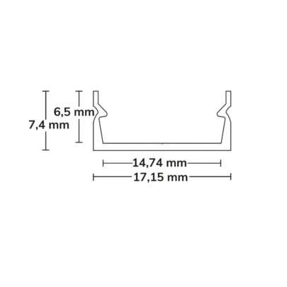 LED Aufbauprofil PURE14 S Aluminium weiß, 300cm