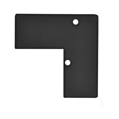 Endkappe EC93 Aluminium schwarz RAL 9005 für Profil HIDE ANGLE inkl. Schrauben