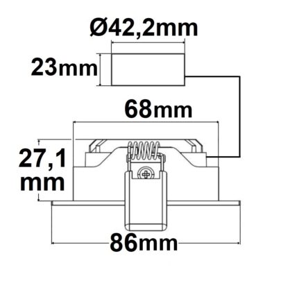 LED Einbauleuchte Slim68 Alu gebürstet, rund, 9W, warmweiß, dimmbar