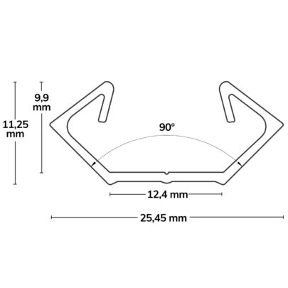 LED Eckprofil CORNER11n Aluminium eloxiert, 300cm