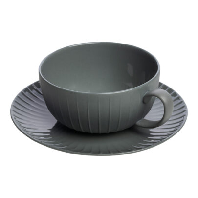 Tasse & Untertasse VINTAGE 250 ml grey