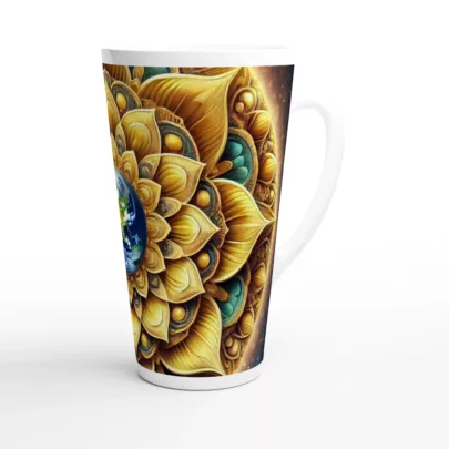 Weiße Latte-Tasse 17oz