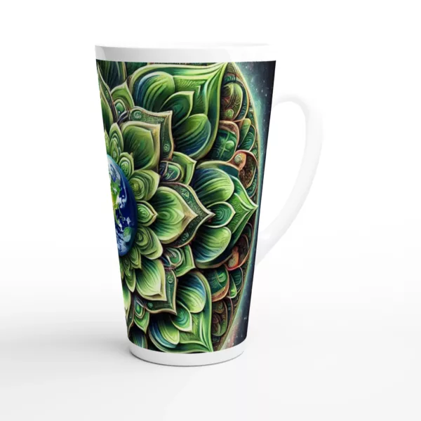 Weiße Latte-Tasse 17oz