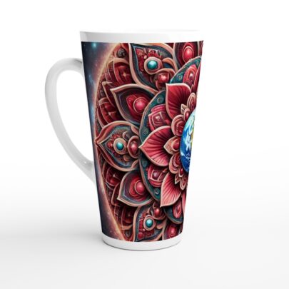 Weiße Latte-Tasse 17oz