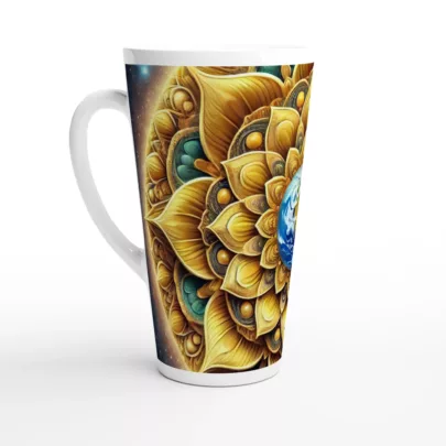 Weiße Latte-Tasse 17oz