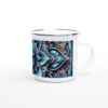 Weiße Emaille-Tasse (12oz)