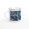 Weiße Emaille-Tasse (12oz)