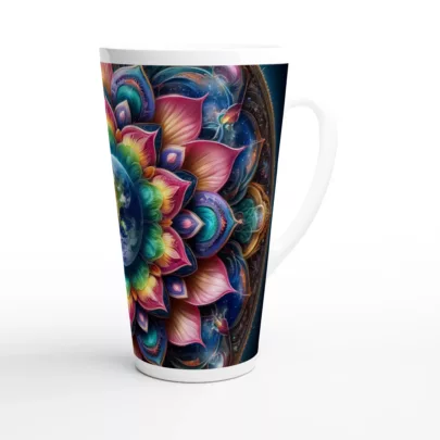 Weiße Latte-Tasse 17oz