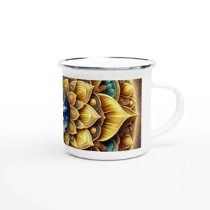 Weiße Emaille-Tasse (12oz)