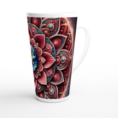 Weiße Latte-Tasse 17oz