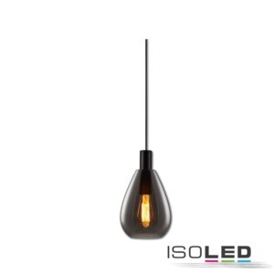 Pendelleuchte, Smoky Glas, E27, 50-300cm, exkl. Leuchtmittel, exkl. Baldachin