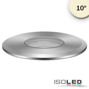 LED Bodeneinbaustrahler, rund 55mm, Edelstahl, 12-24V, IP67, 3W, 10°, warmweiß