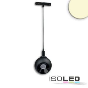 Track48 Hängeleuchte Ball Fokus schwarz, 12W, 60°, 48V DC, 3000K, CRI90