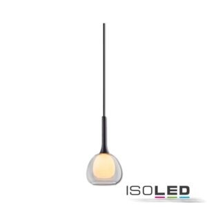 Pendelleuchte, clear/white Glas, E14, 50-300cm, exkl. Leuchtmittel, exkl. Baldachin