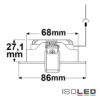 LED Einbauleuchte Slim68 Alu gebürstet, rund, 9W, warmweiß, DALI dimmbar