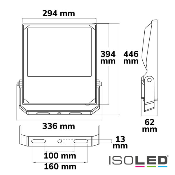 LED Fluter HEQ 240W, 30°, 5700K, IP66