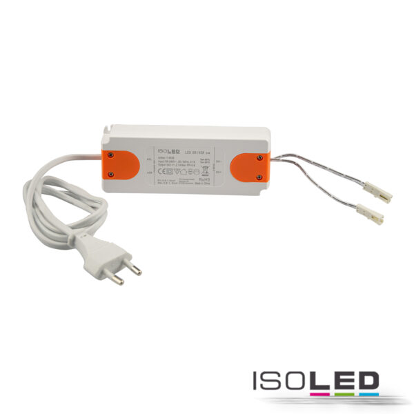 LED Trafo MiniAMP 24V/DC, 0-50W, 120cm Kabel mit Flachstecker, sekundär 2 female Buchsen