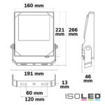LED Fluter HEQ 50W, 30°, 4000K, IP66