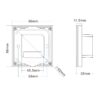 Sys-Pro Single Color 3 Zonen Einbau-Touch-Fernbedienung + DMX Output, schwarz, 230V